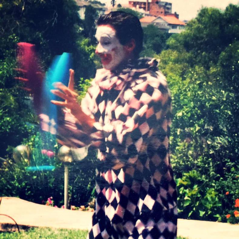 Ohh..BTW that is Hugh Jackman during his clowning days!!!
